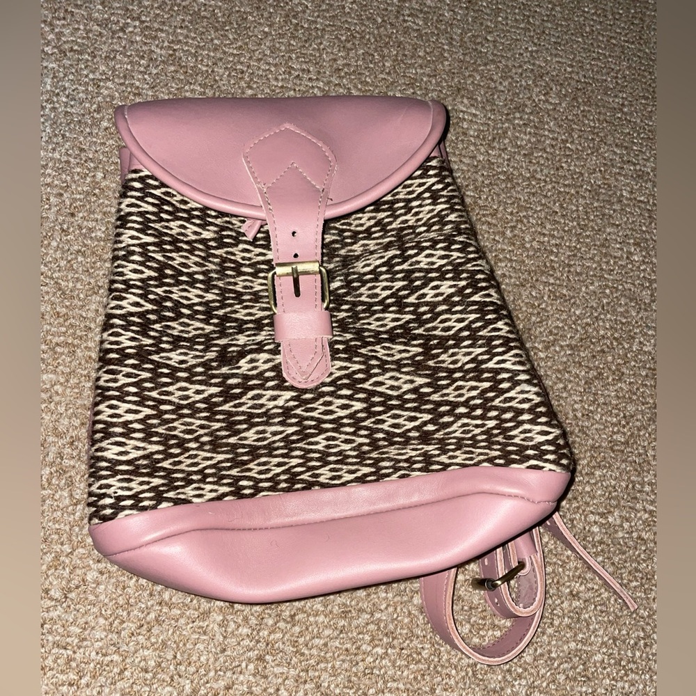 NWOT adjustable pink backpack from Morocco